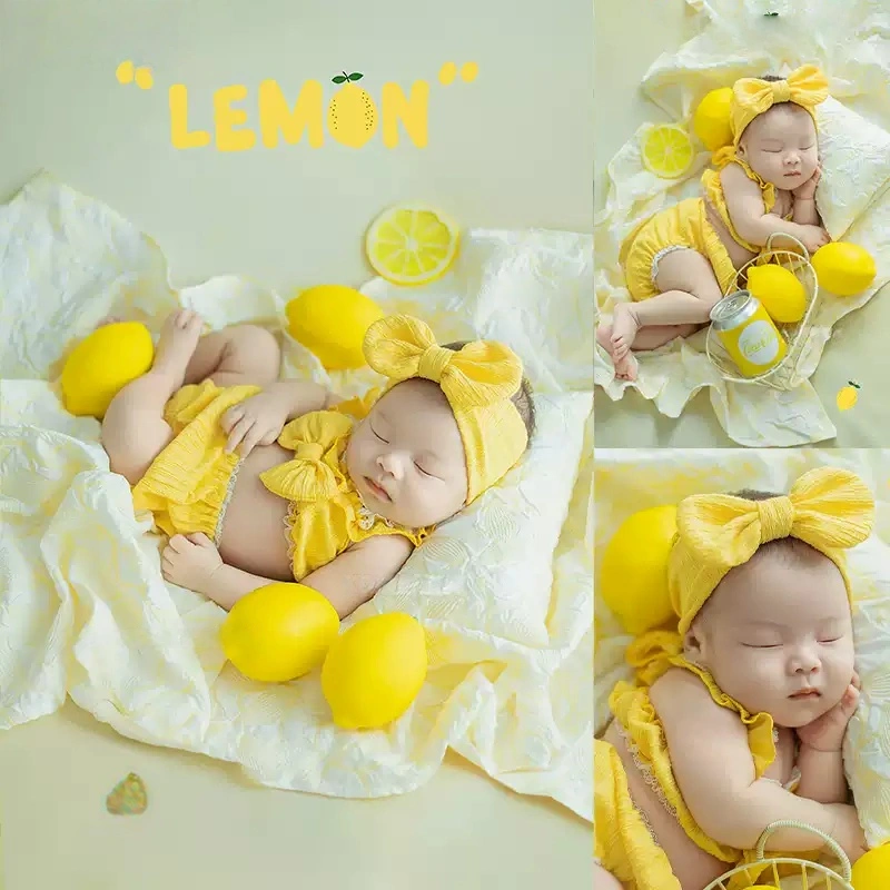 Baby Summer Lemon Theme Set - Fresh Yellow Newborn Photography Props - Image 5